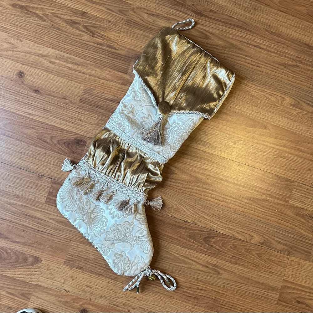 Serendipity Luxury Gold and Champagne colored‎ Christmas Stocking Tassels